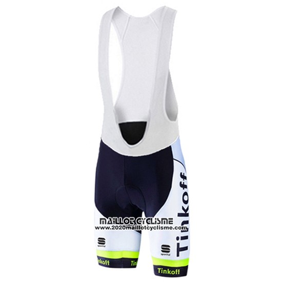 2016 Maillot Ciclismo Tinkoff Vert et Noir Manches Courtes et Cuissard